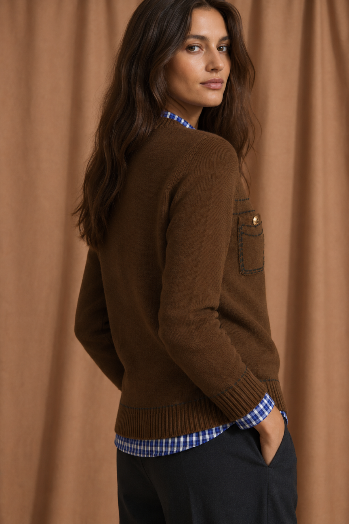 BOSTON KNITTED OCRE JUMPER