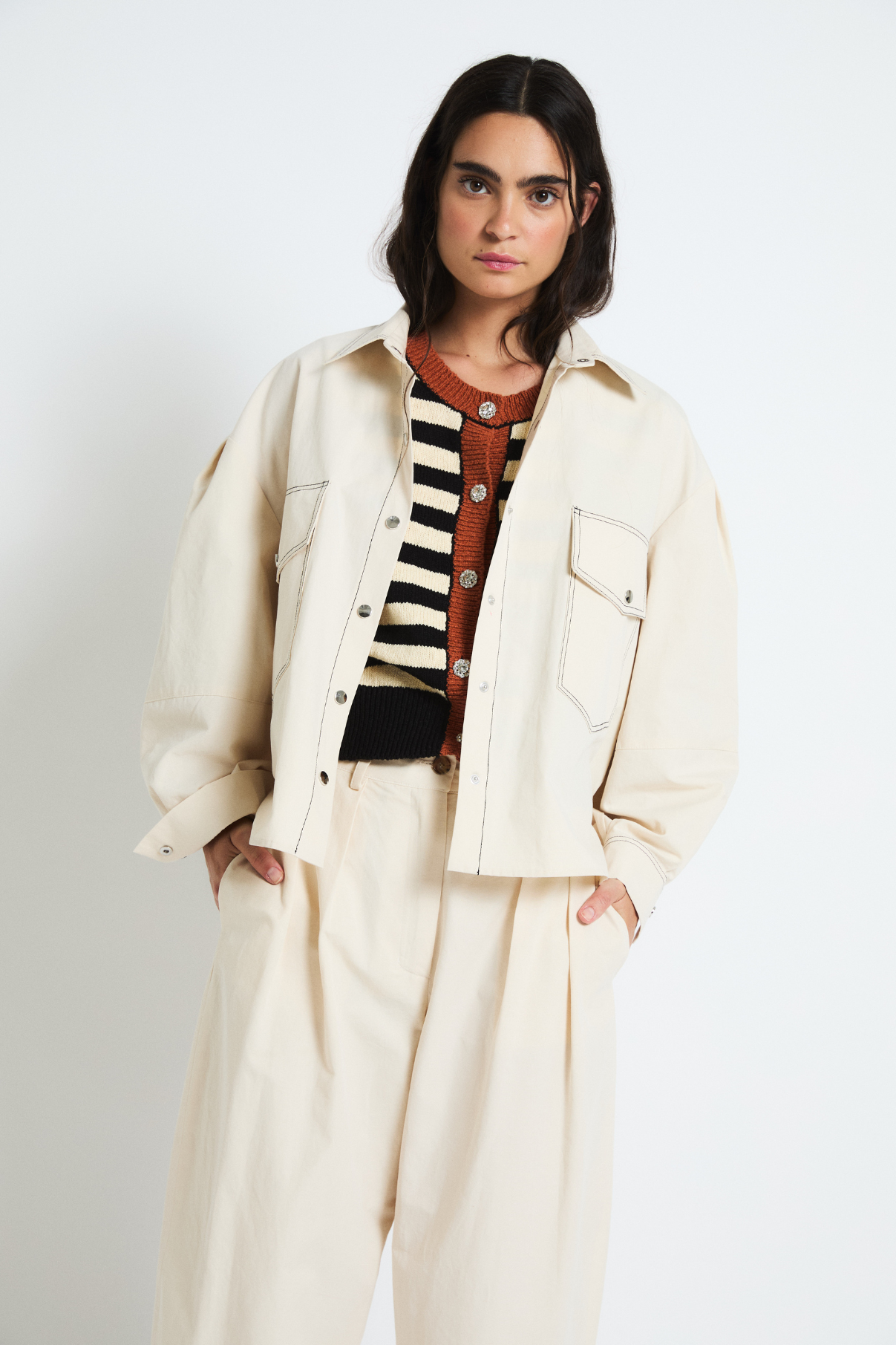 CHAQUETA PAULA SAFARI CRUDO