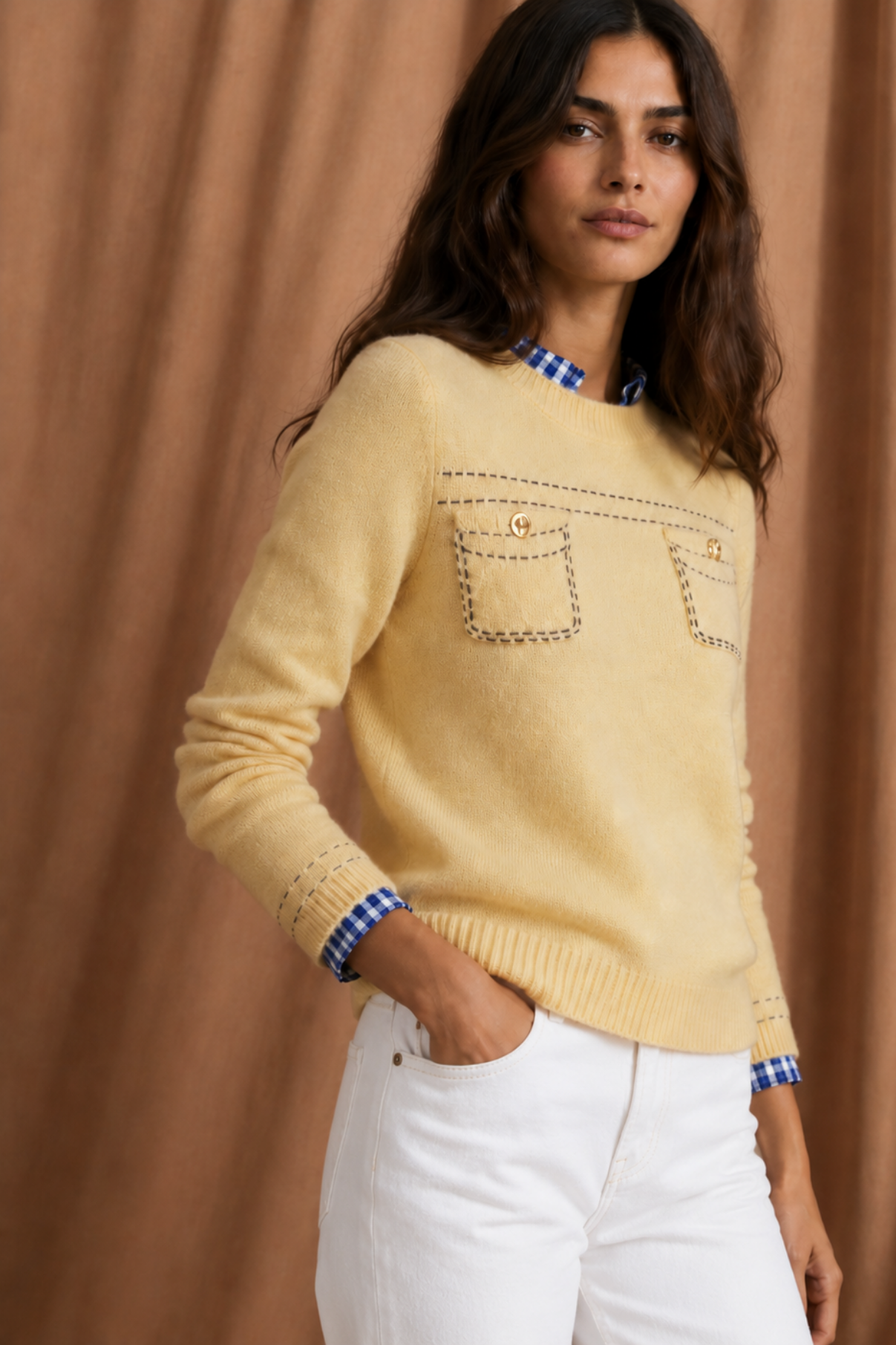 BOSTON KNITTED BUTTER JUMPER