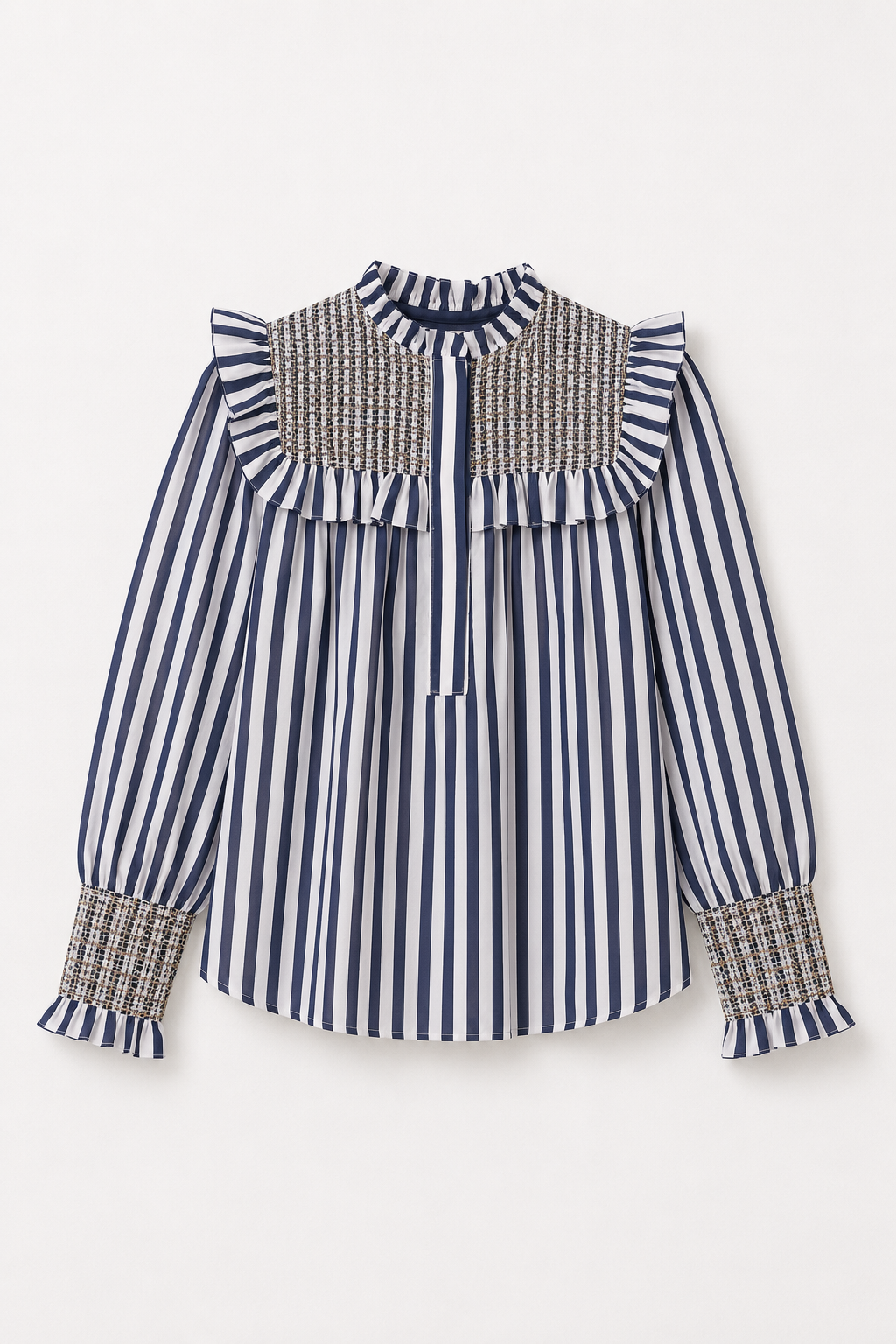 BLUSA CONCHITA LINEAS MALVA