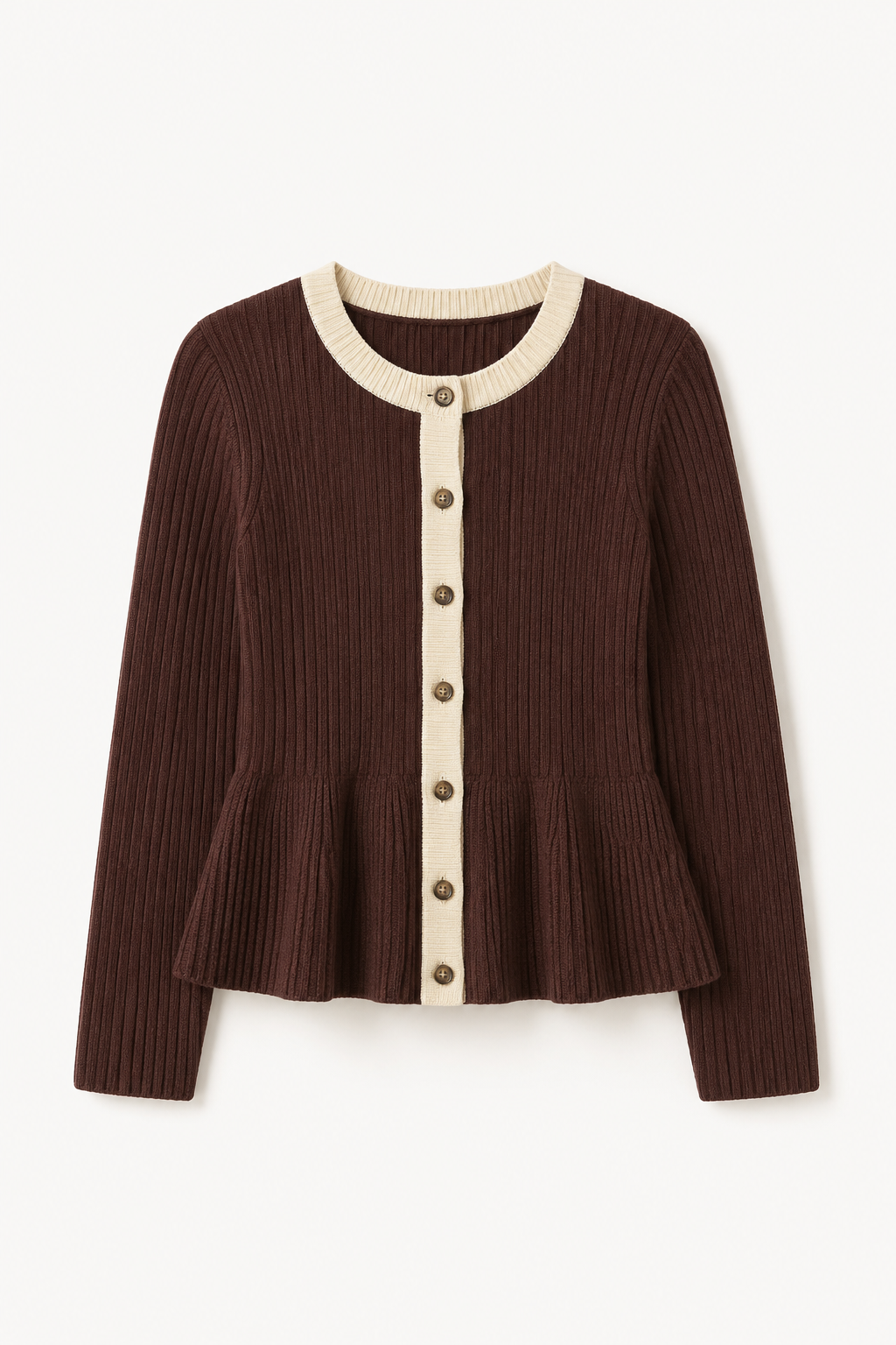CHAQUETA LEILA PUNTO MARRON