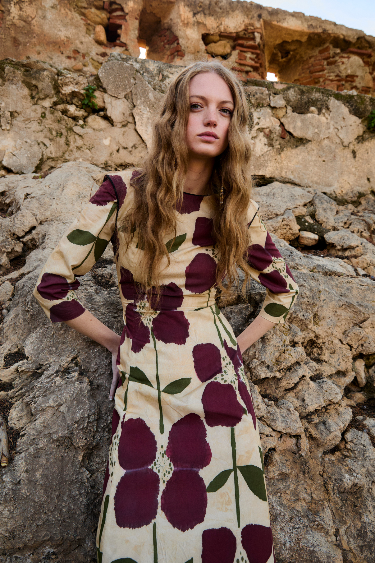 VESTIDO AMANDA LIRIO BURGUNDY