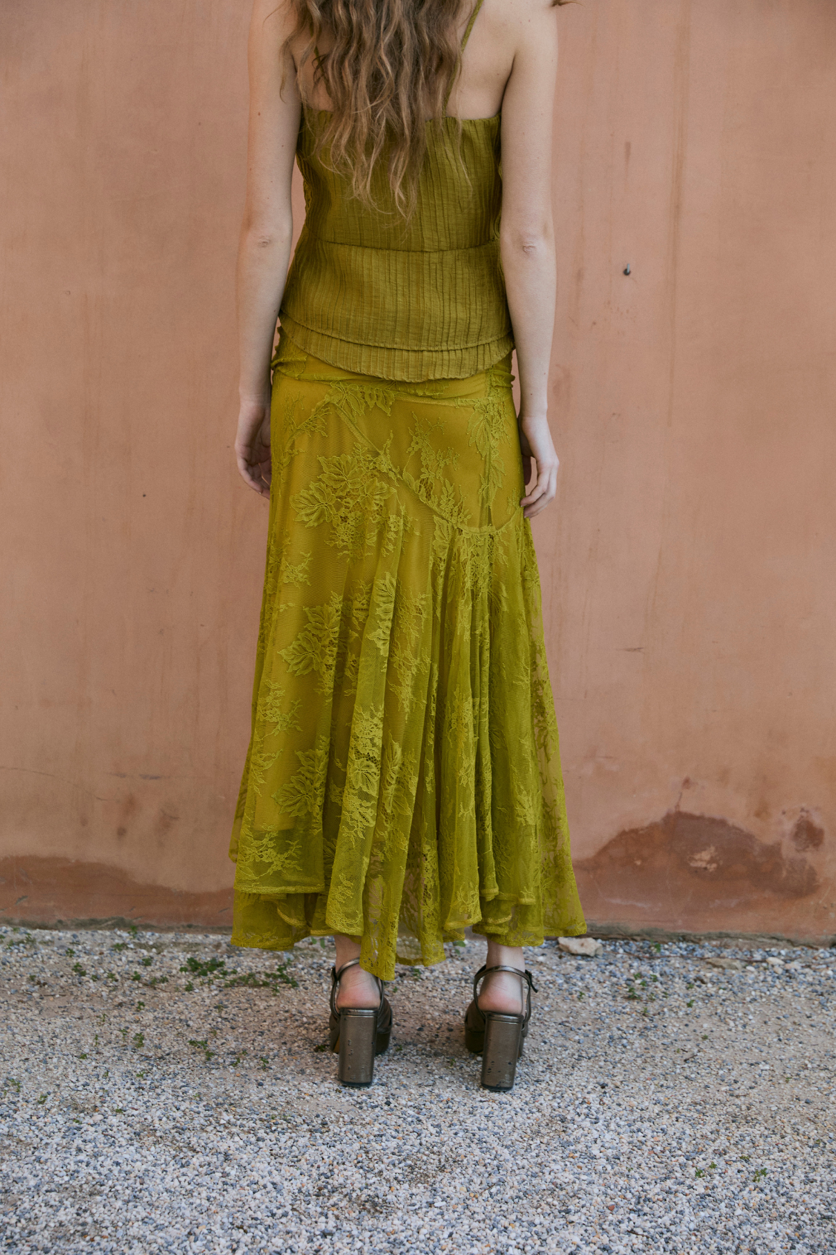 TOTAL LOOK LINDA ENCAJE OLIVA