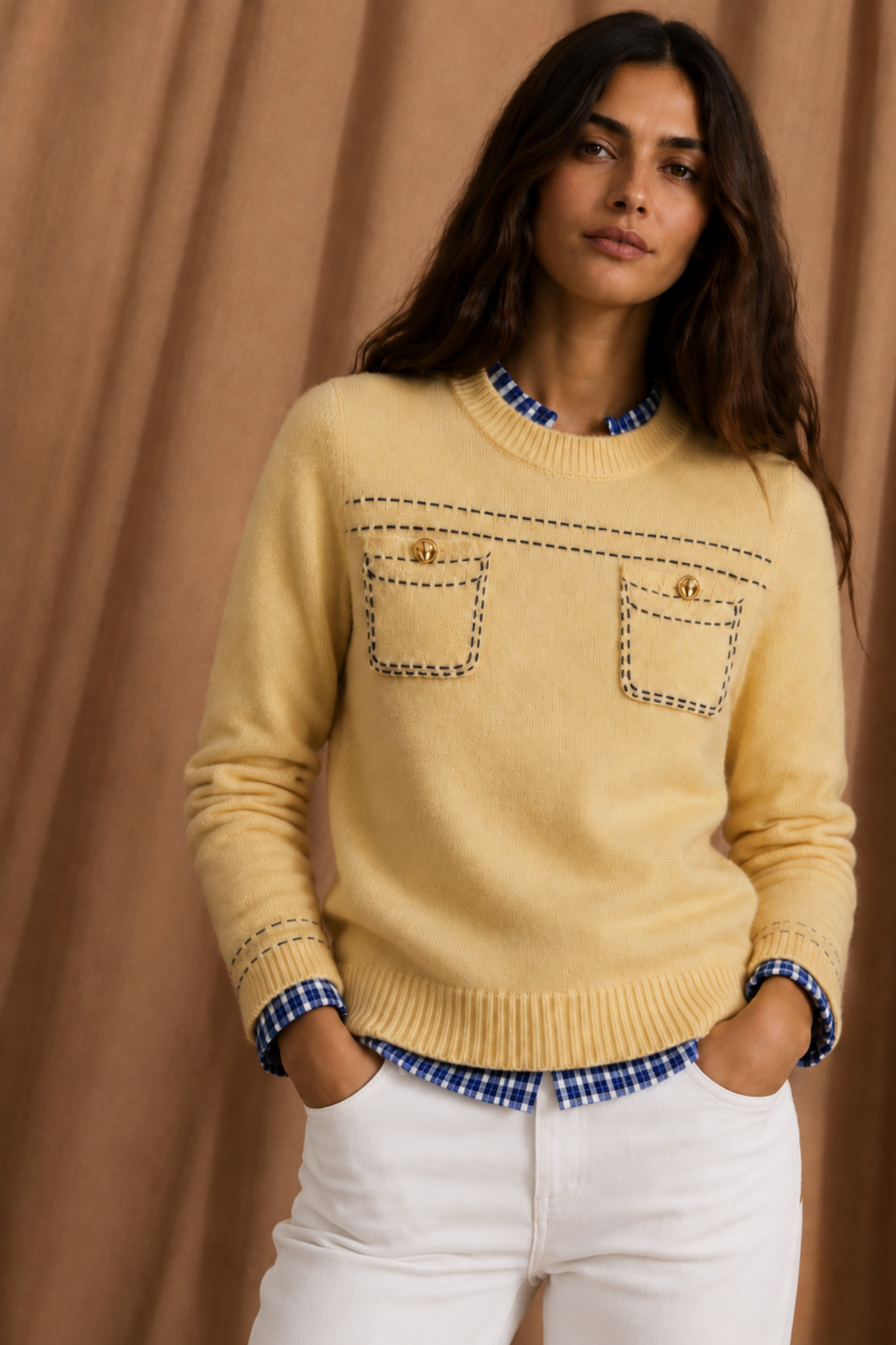 BOSTON KNITTED BUTTER JUMPER