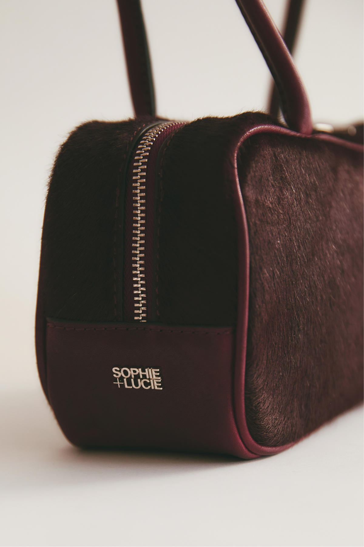 BOLSO BAGUETTE PIEL BURGUNDY