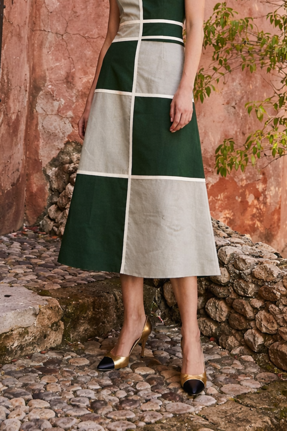 DAMA LINO GREEN SKIRT