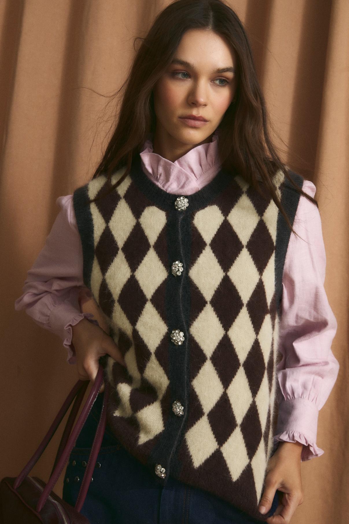 CHALECO ARLEQUIN PUNTO MANTEQUILLA