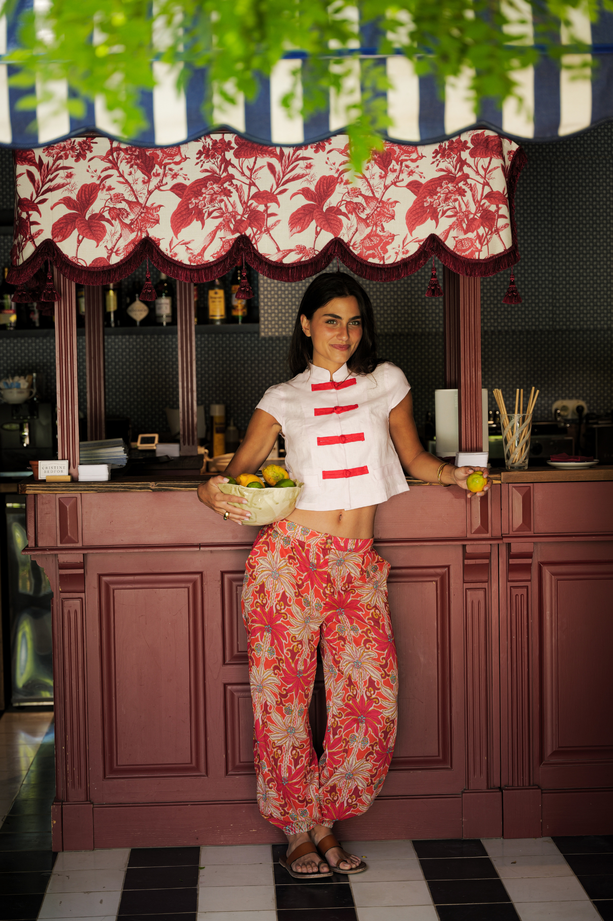 TOP GINZA LINO ROSA
