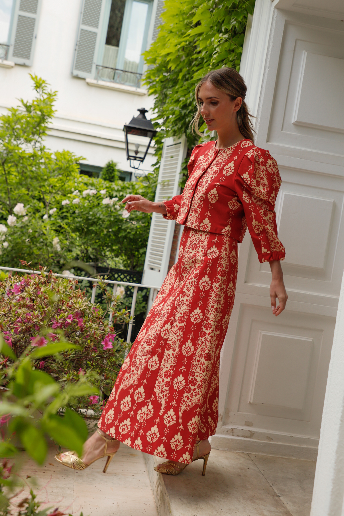 FAROL PRINTED RED JACKET