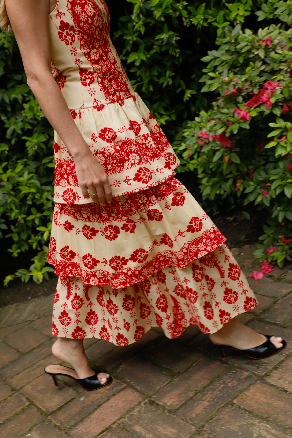 CLO PRINTED RED DRESS