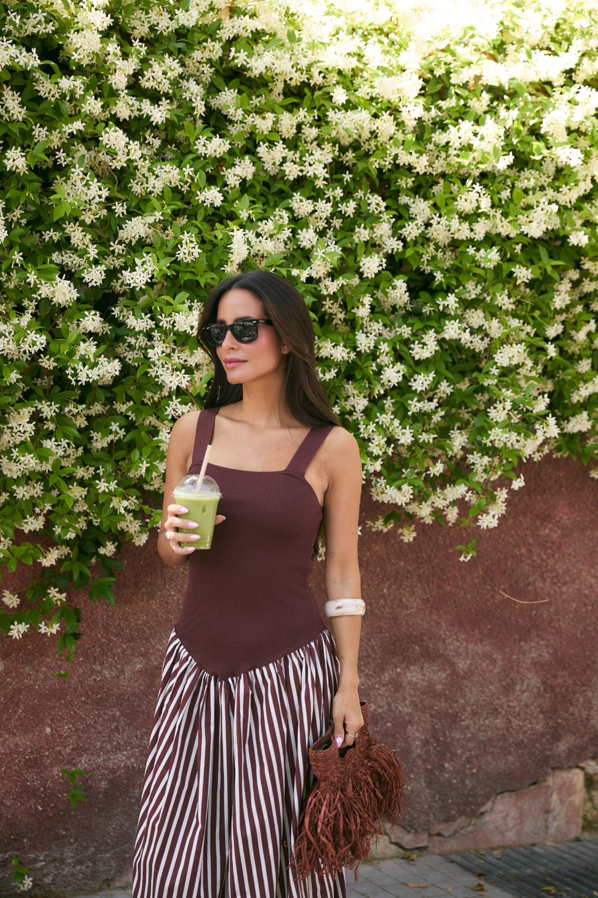 VESTIDO MARIA COMBINADO MARRÓN