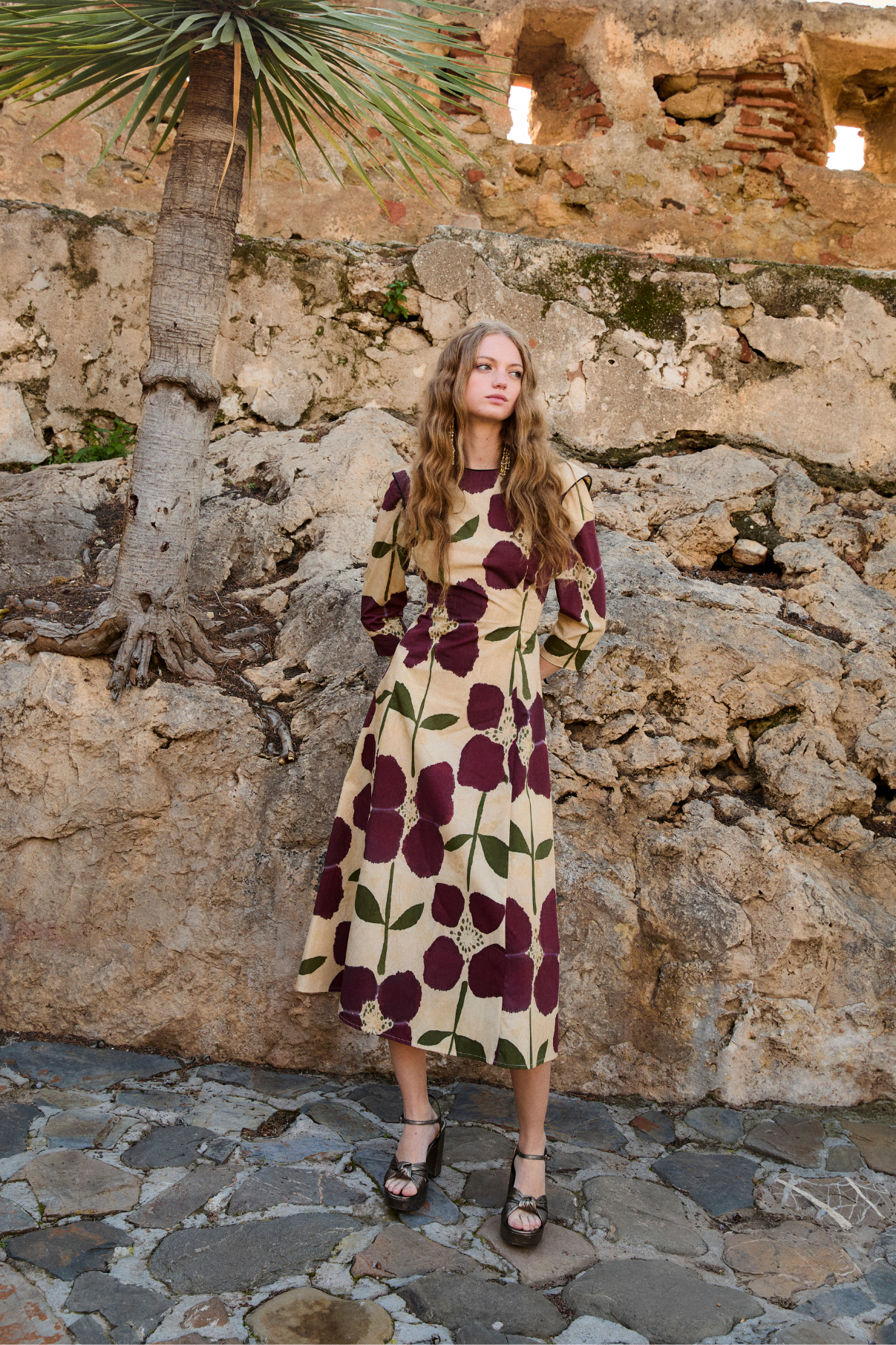 VESTIDO AMANDA LIRIO BURGUNDY