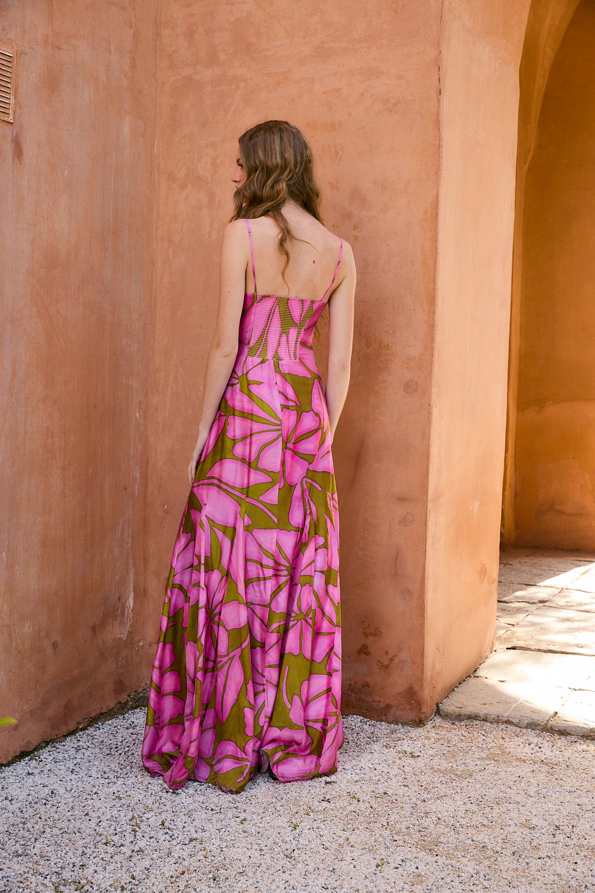 VESTIDO CORINTIA FIJI FRESA