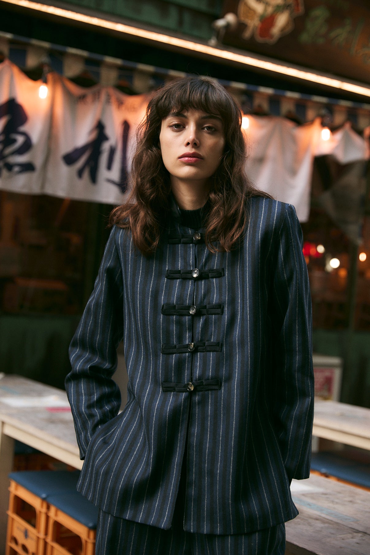 CHAQUETA CHINISKI RAYAS MARINO