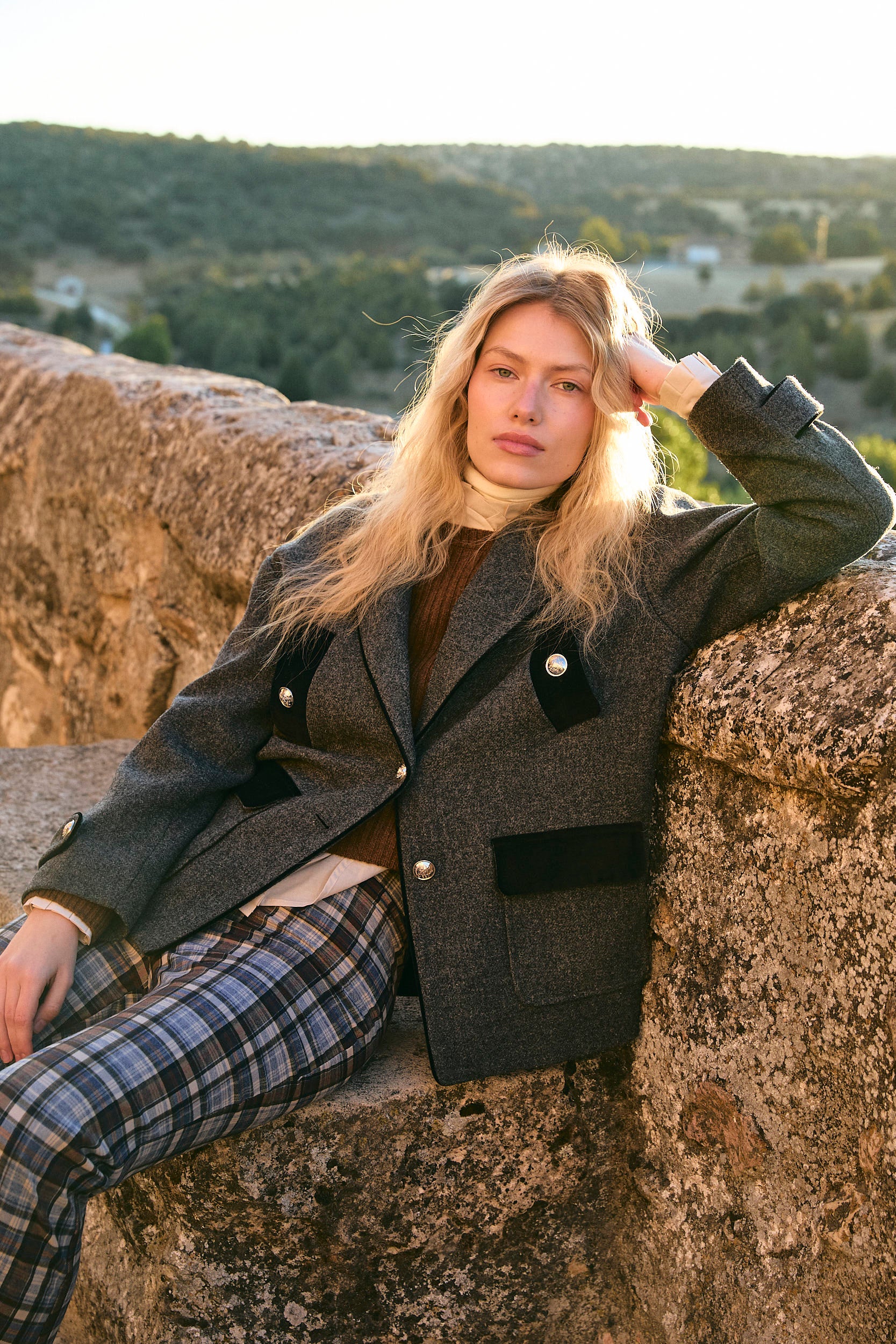 CHAQUETON DAKOTA SHETLAND MARENGO