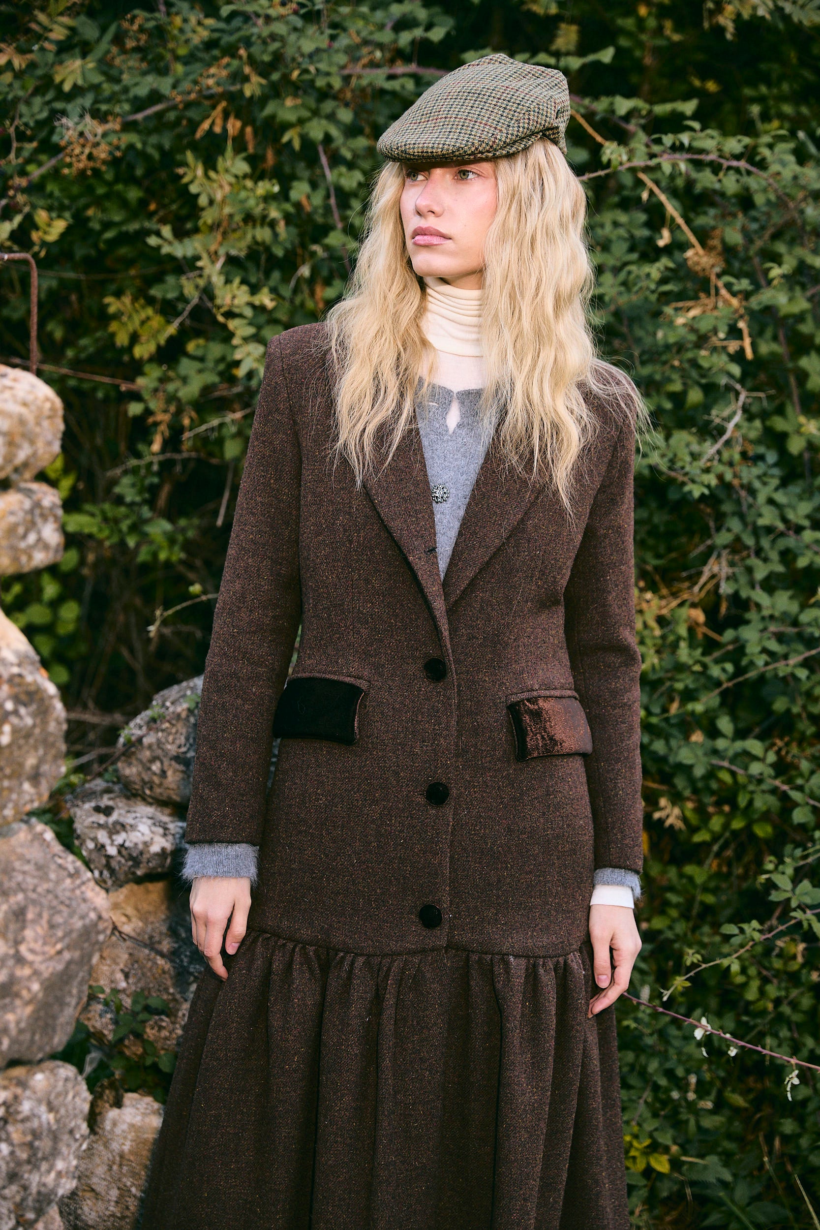 ABRIGO DANDY SHETLAND MARRON