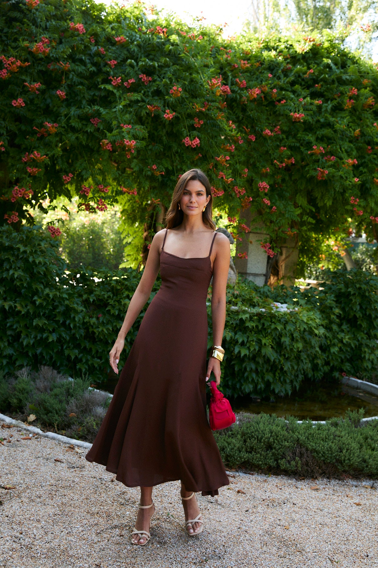 VESTIDO SIRIN CREPE MARRÓN