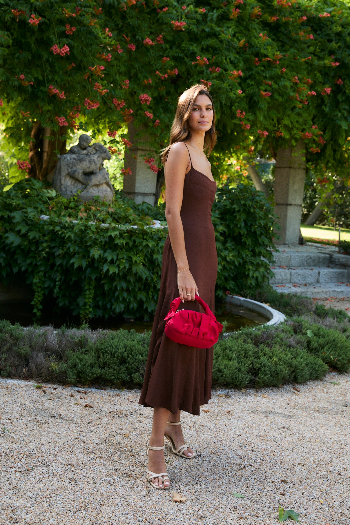 VESTIDO SIRIN CREPE MARRÓN