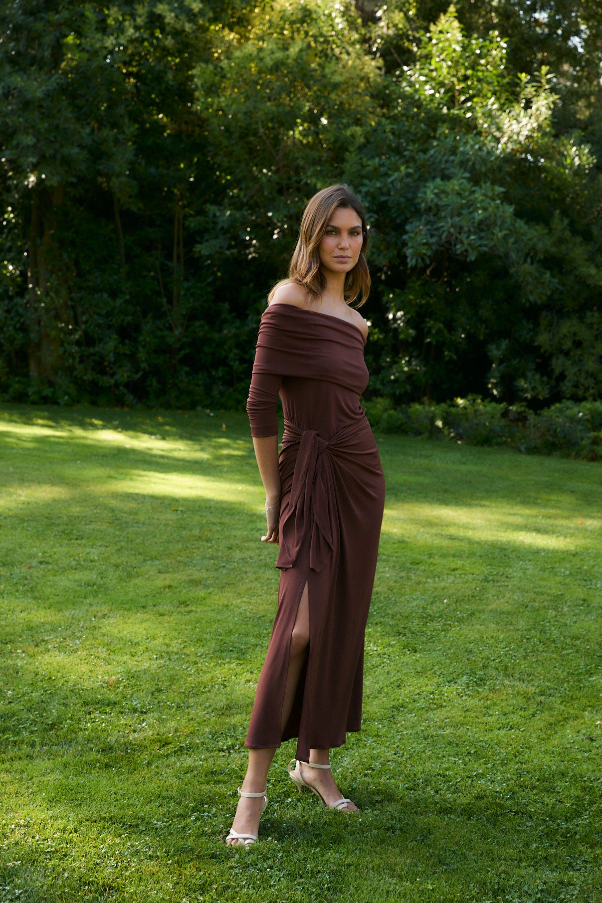 TÚNICA PAREO PUNTO MARRÓN