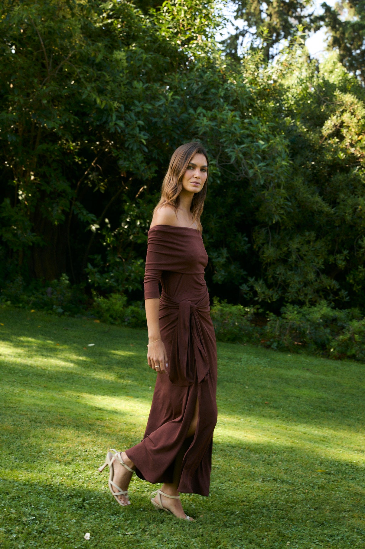 TÚNICA PAREO PUNTO MARRÓN