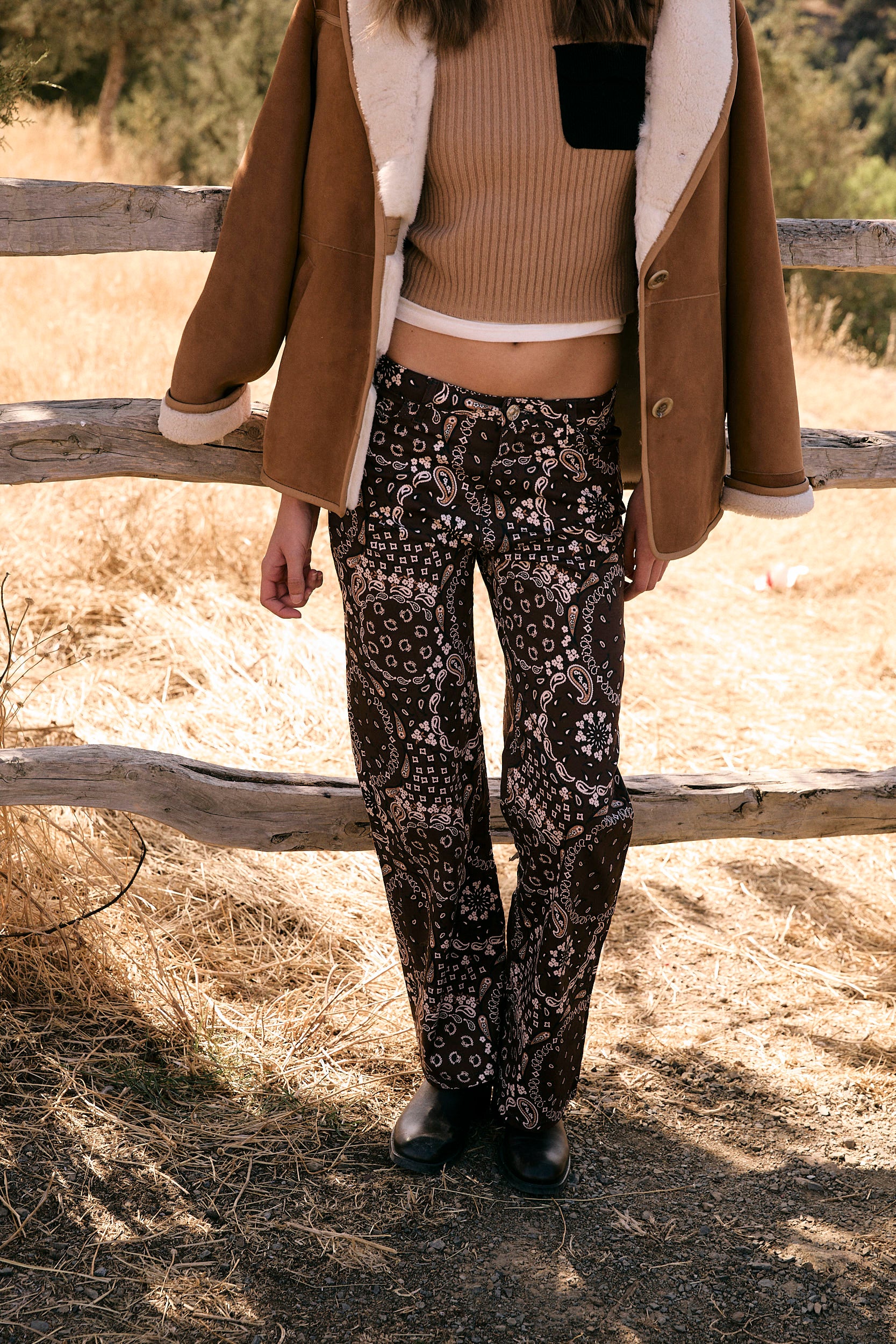 MONKEY BROWN BANDANA JEANS