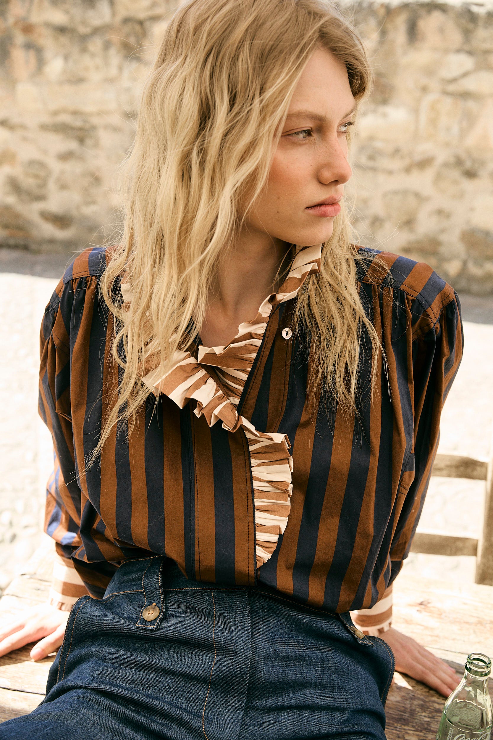 BLUSA MARIBEL RAYA BICOLOR