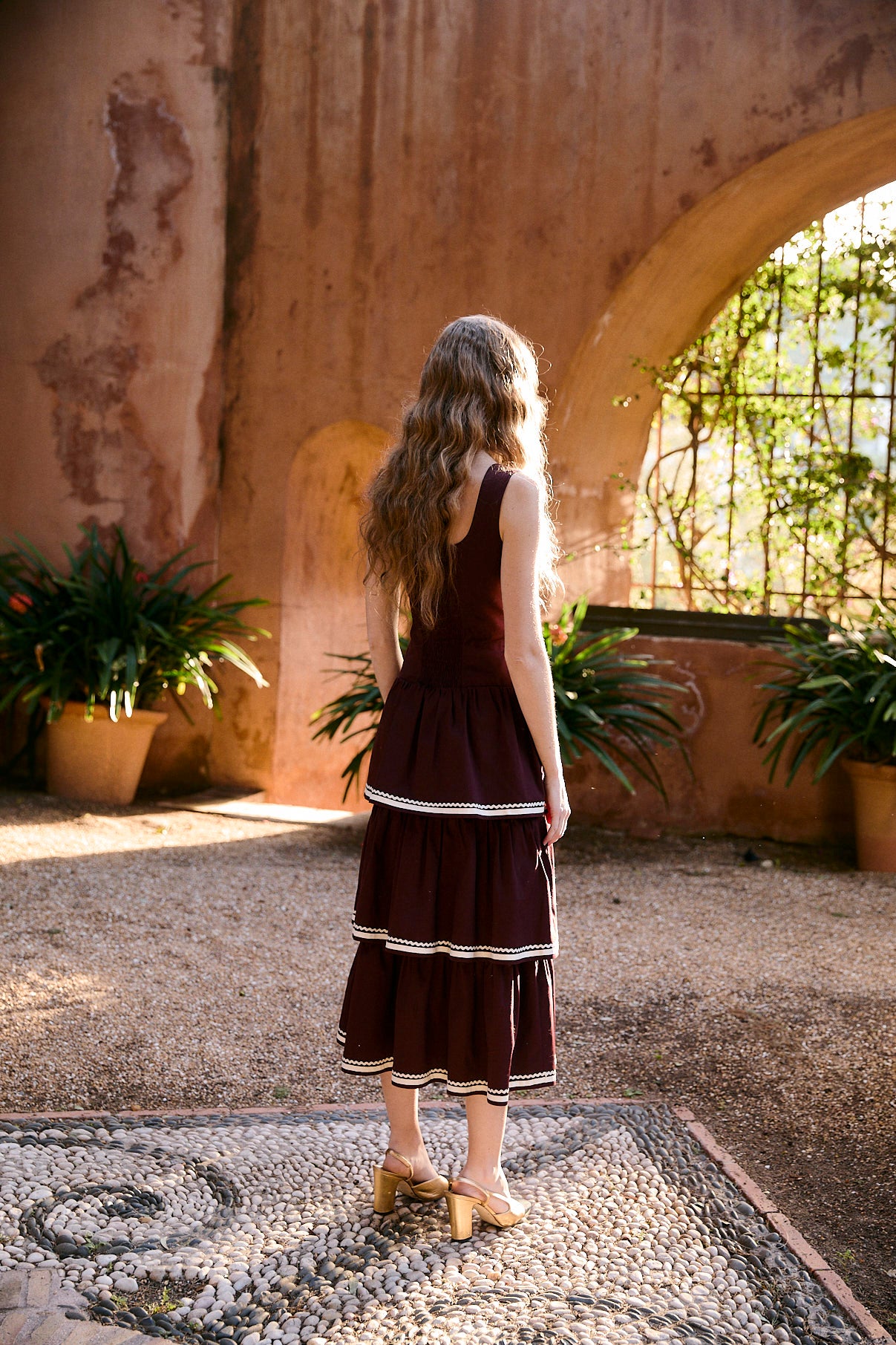 VESTIDO CLO ALGODON BURGUNDY