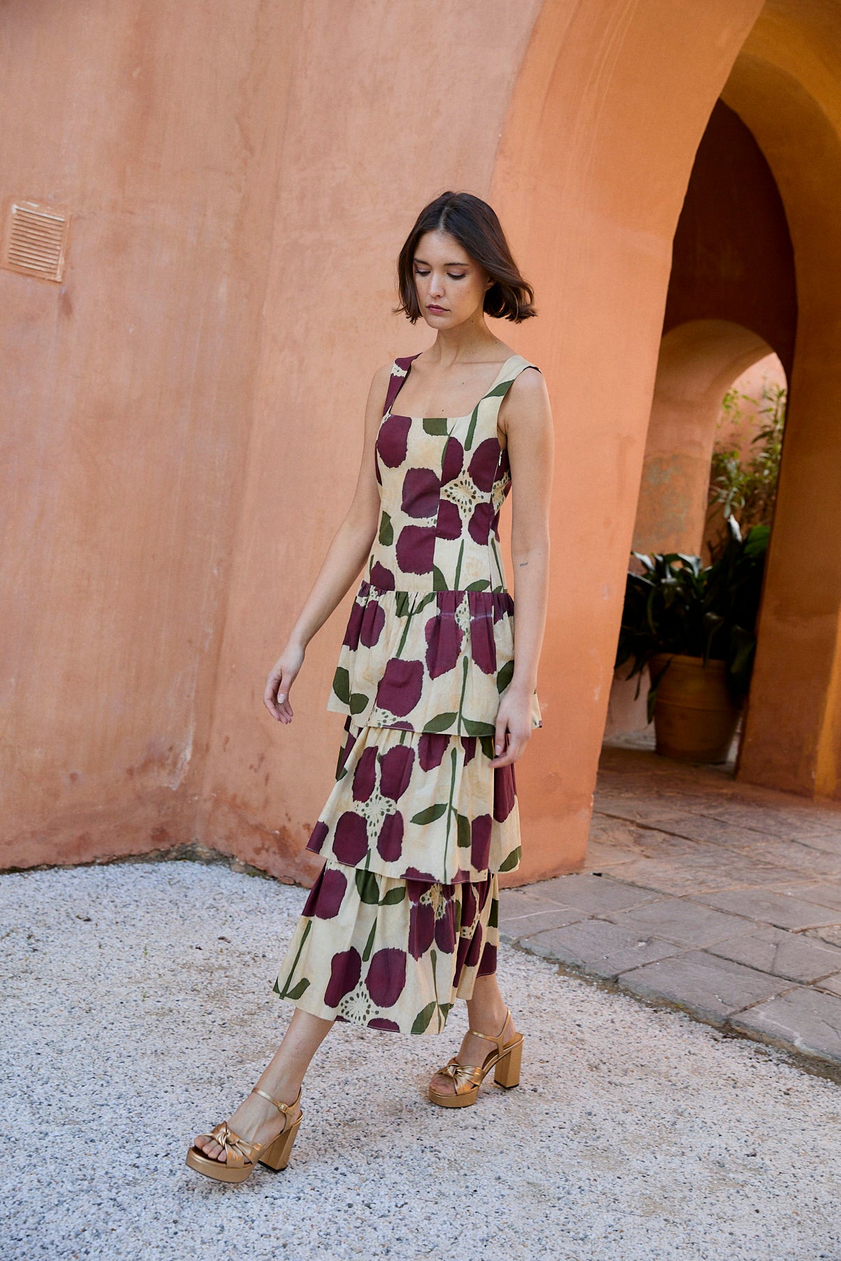 VESTIDO CLO LIRIO BURGUNDY