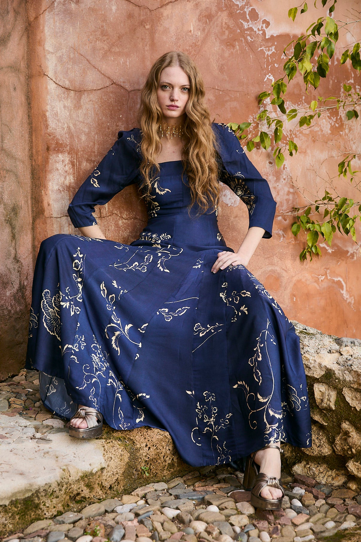 VESTIDO RAMONA RAMAS AZUL