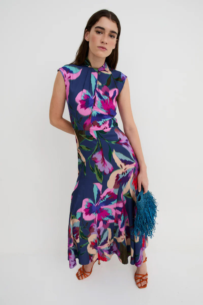 VESTIDO ANABEL MONET AZUL