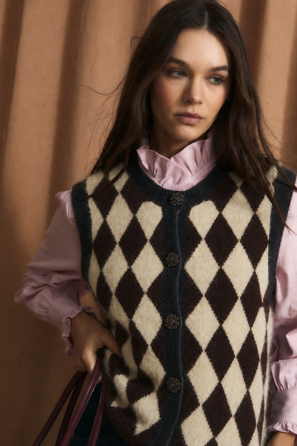 CHALECO ARLEQUIN PUNTO MANTEQUILLA