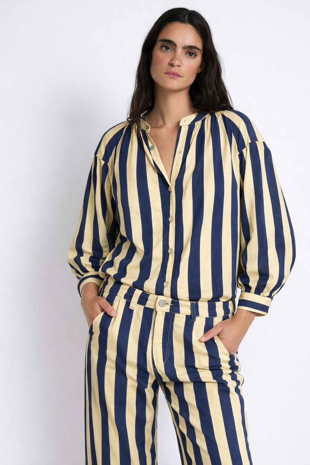 BLUSA VENICE BARRAS AZUL