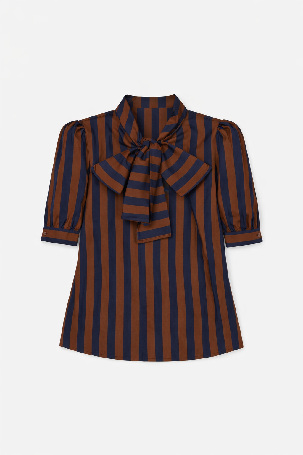 BLUSA LULU RAYAS MARRON