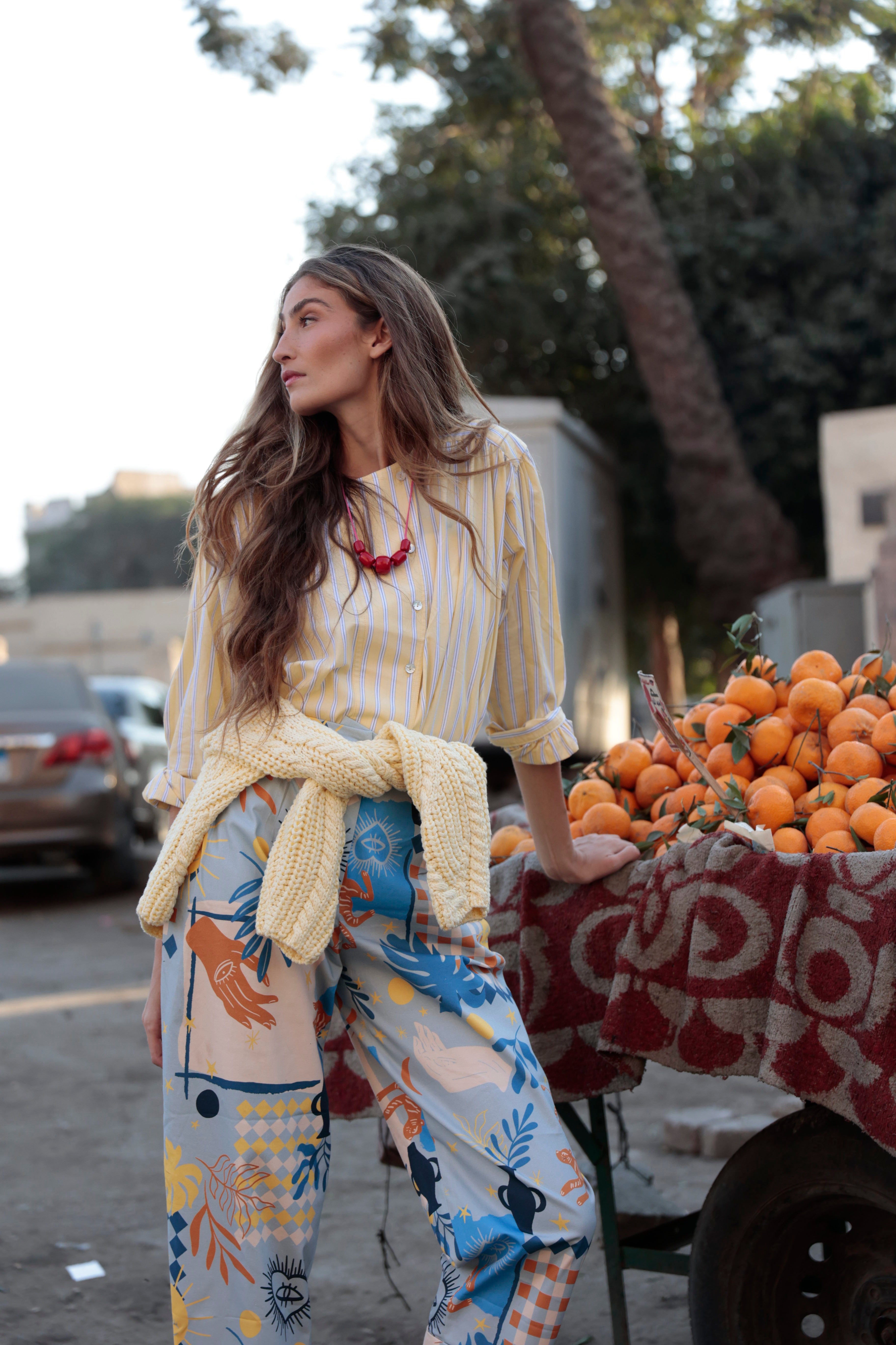 BLUSA TIRSO RAYA MIX AMARILLO