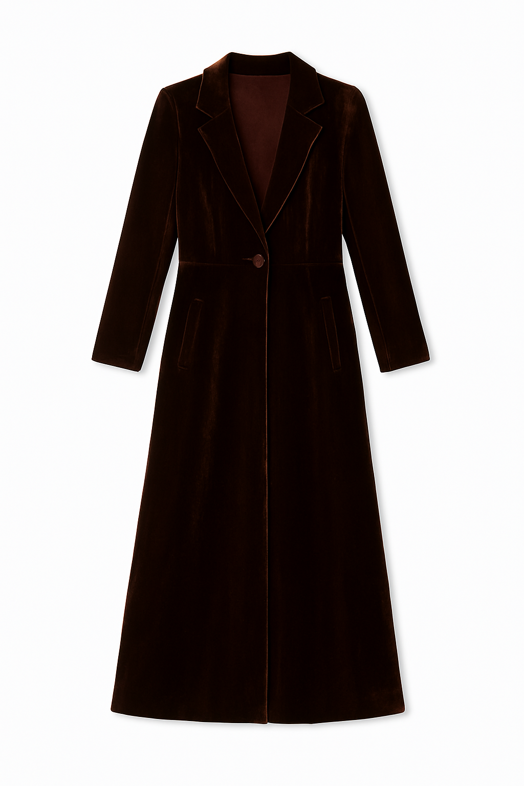 COSIMA BROWN VELVET COAT