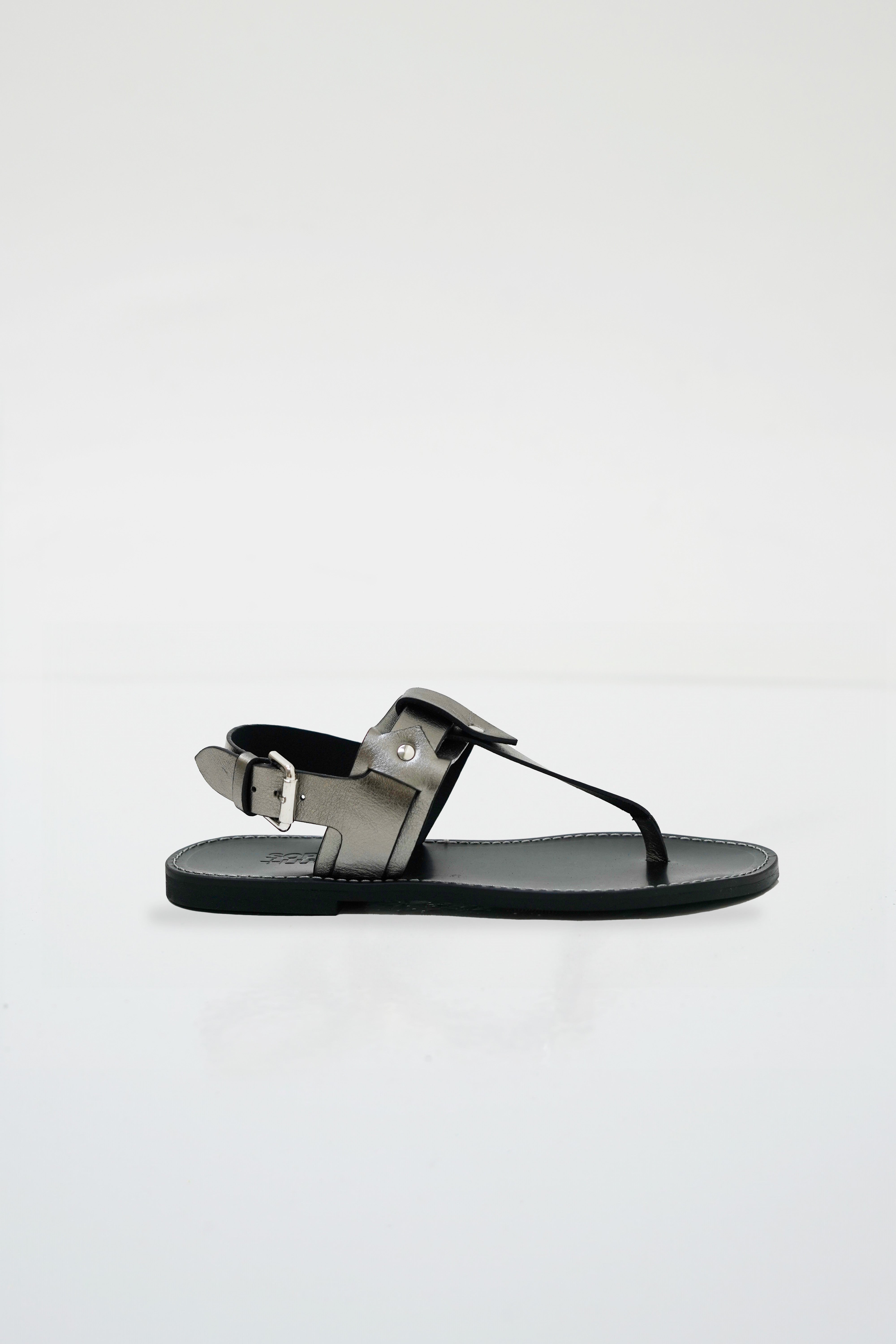 SANDALIA CATALINA PIEL PLATA