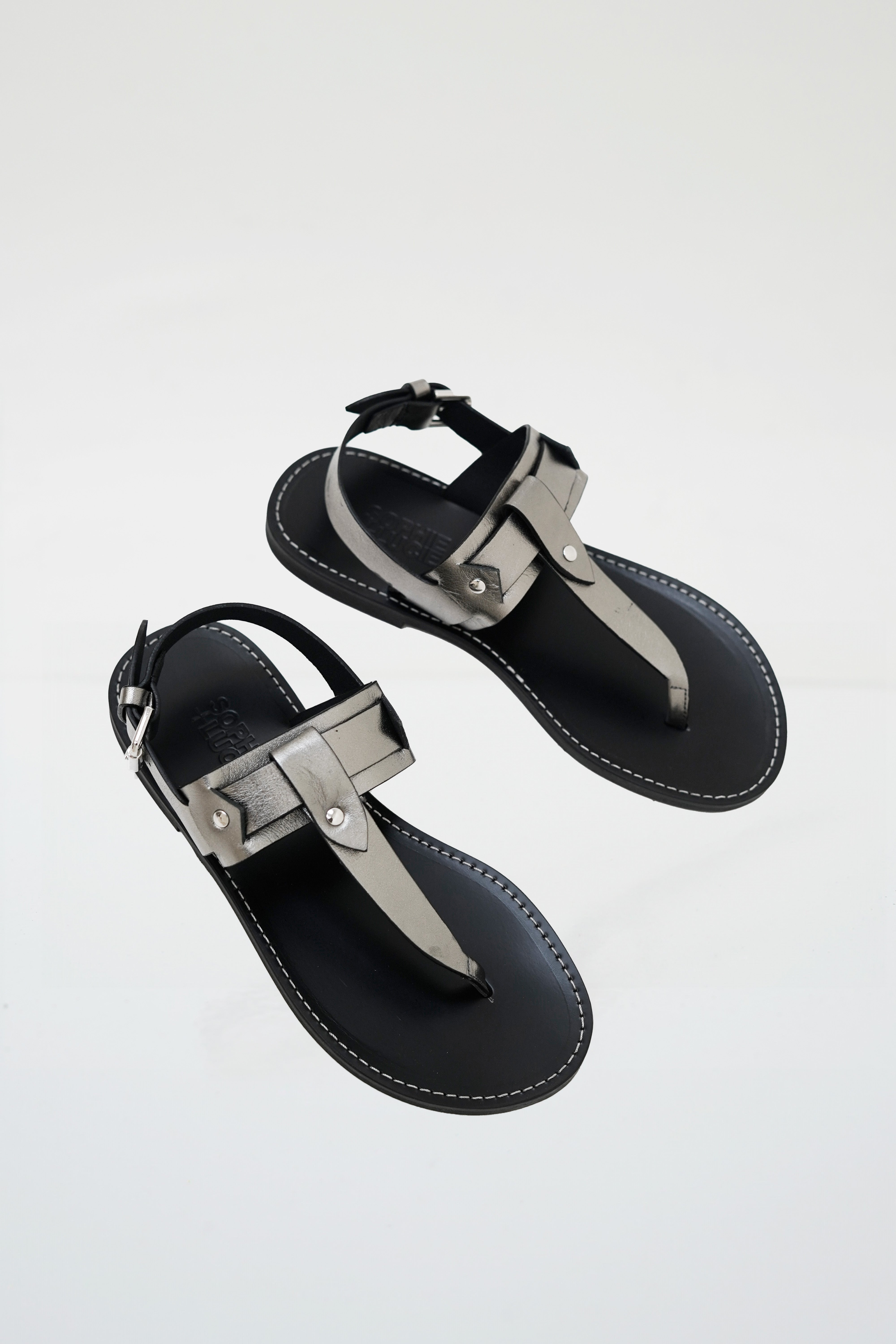 SANDALIA CATALINA PIEL PLATA