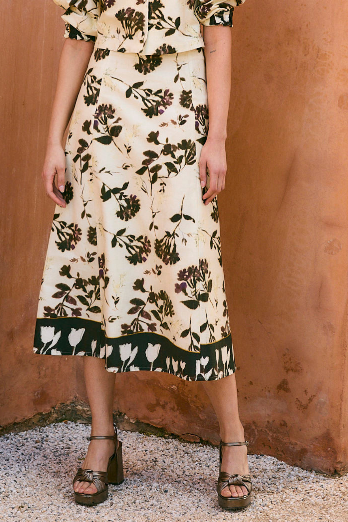 COLUMN LILAS ECRU SKIRT