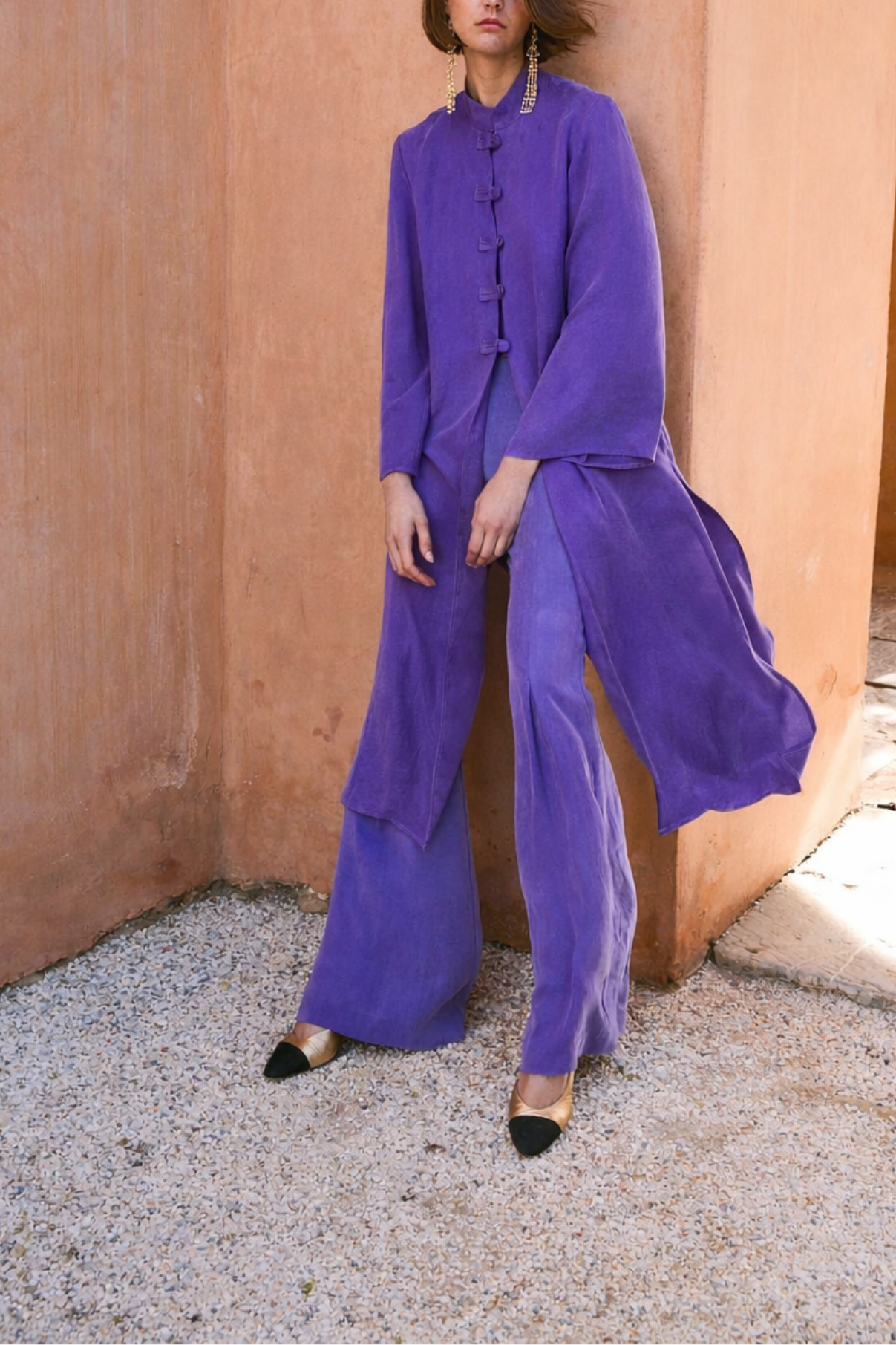 TOTAL LOOK CHINISKI CUPRO MORADO
