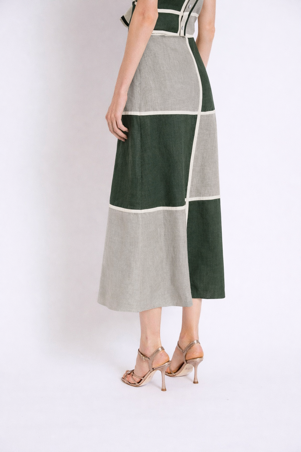 DAMA LINO GREEN SKIRT