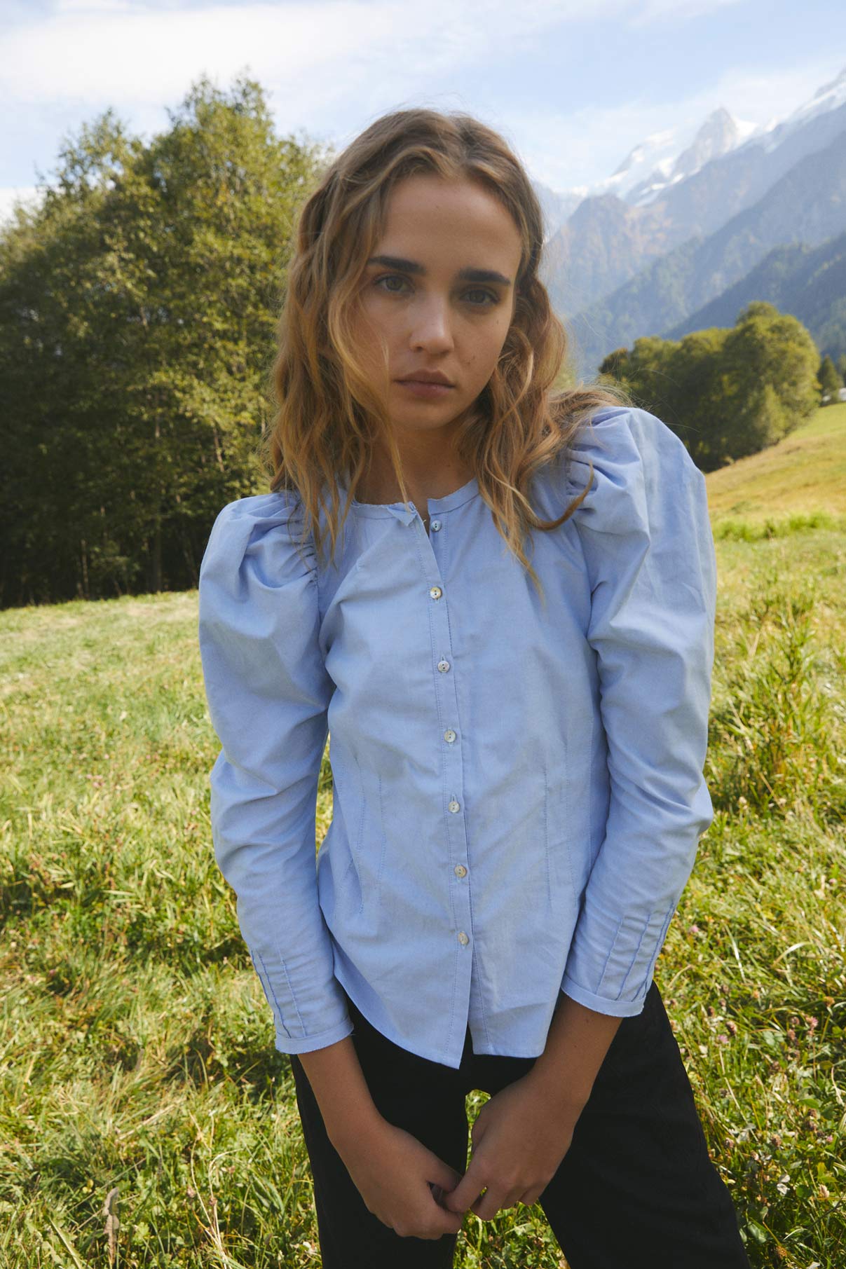 FAROL OXFORD BLUE BLOUSE