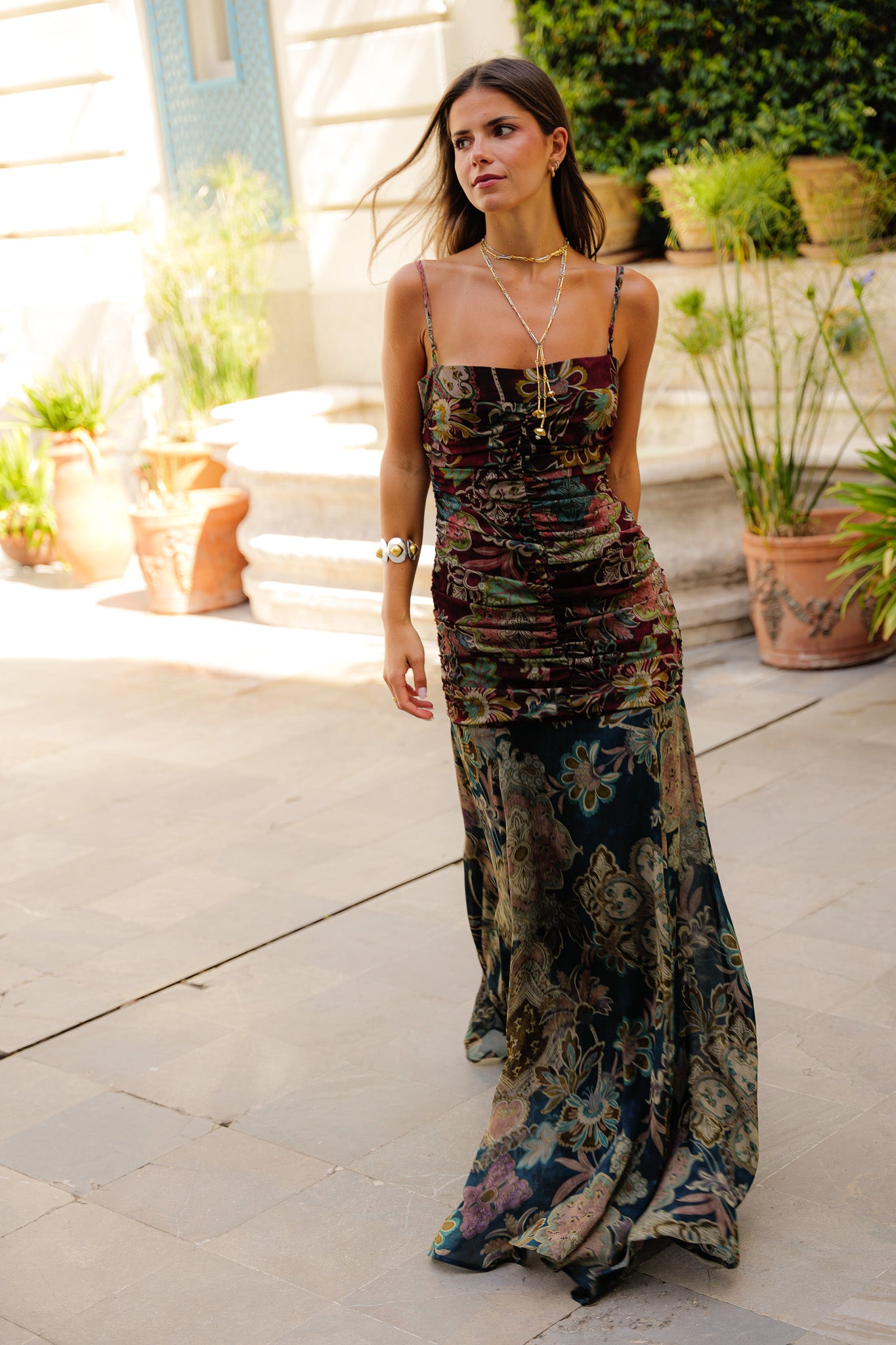 VESTIDO JANE DAMASCO BICOLOR