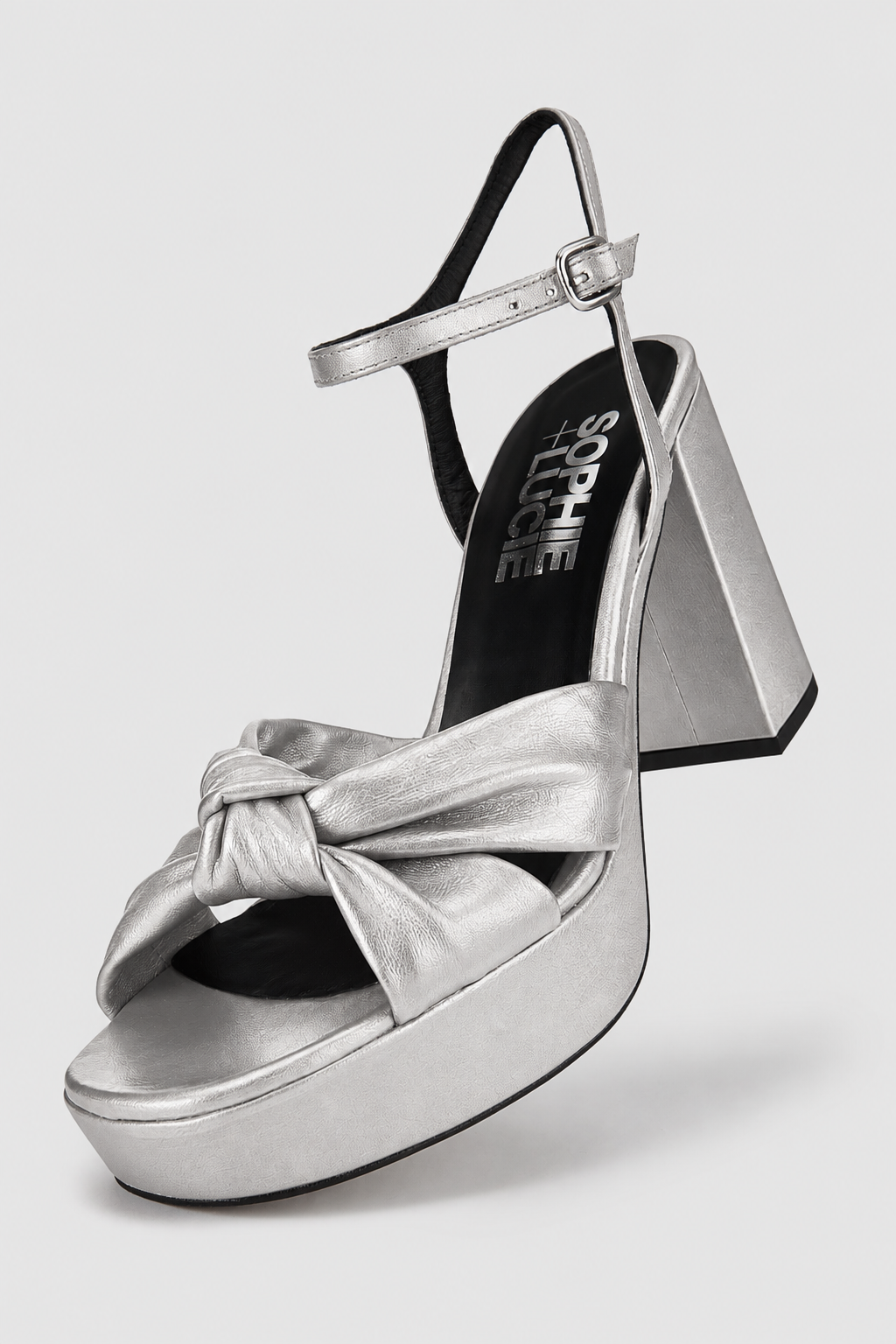 SANDALIA LILY PIEL PLATA