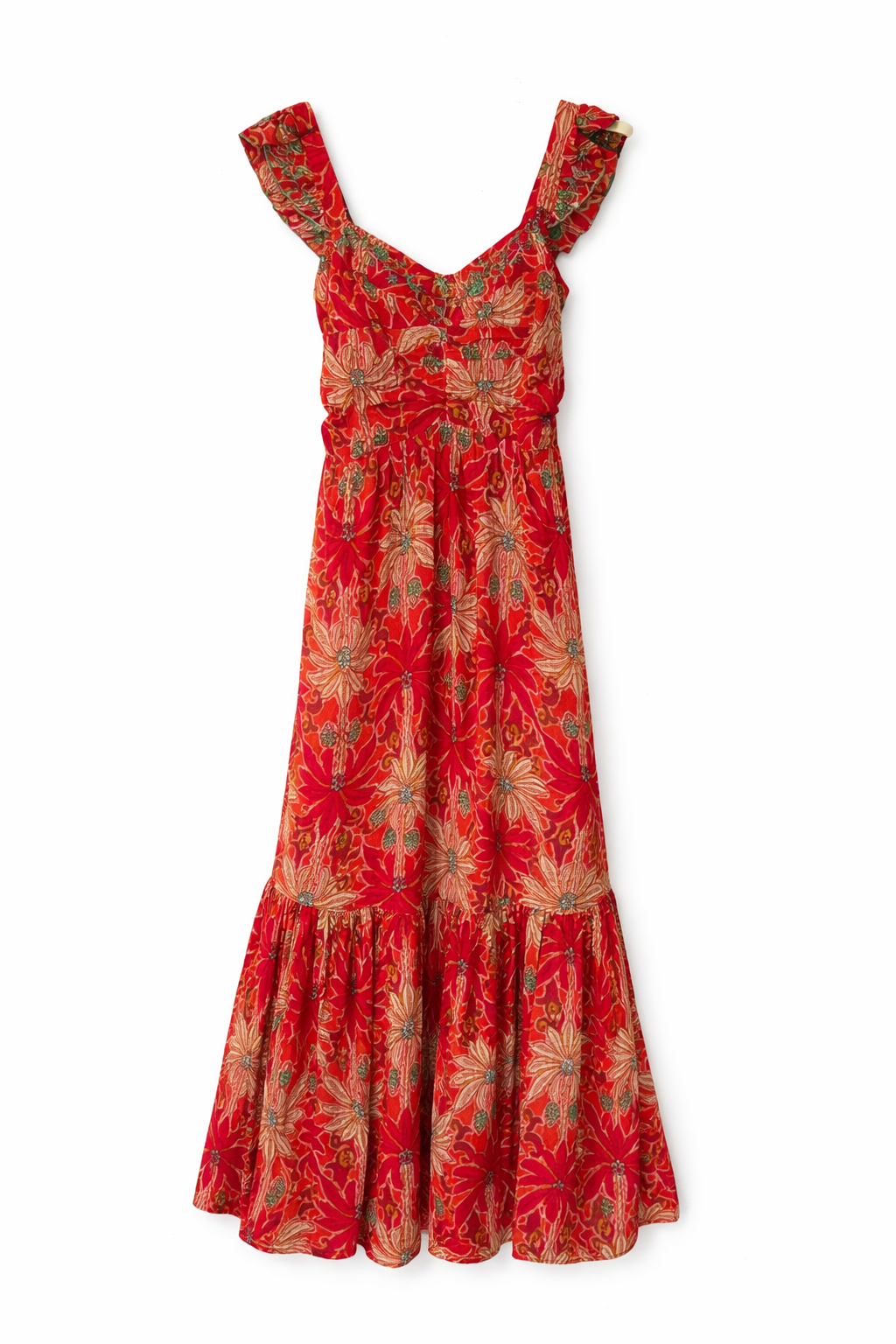 VESTIDO ISI PALMAS ROJO
