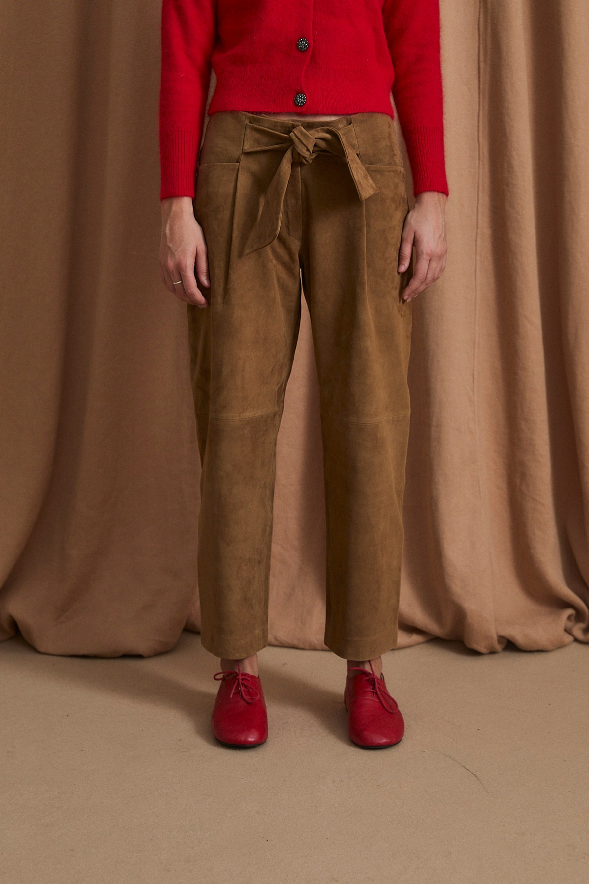PANTALON LAZO ANTE OCRE