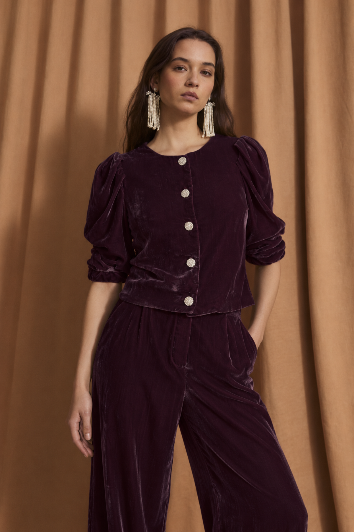FAROL VELVET BURGUNDY JACKET