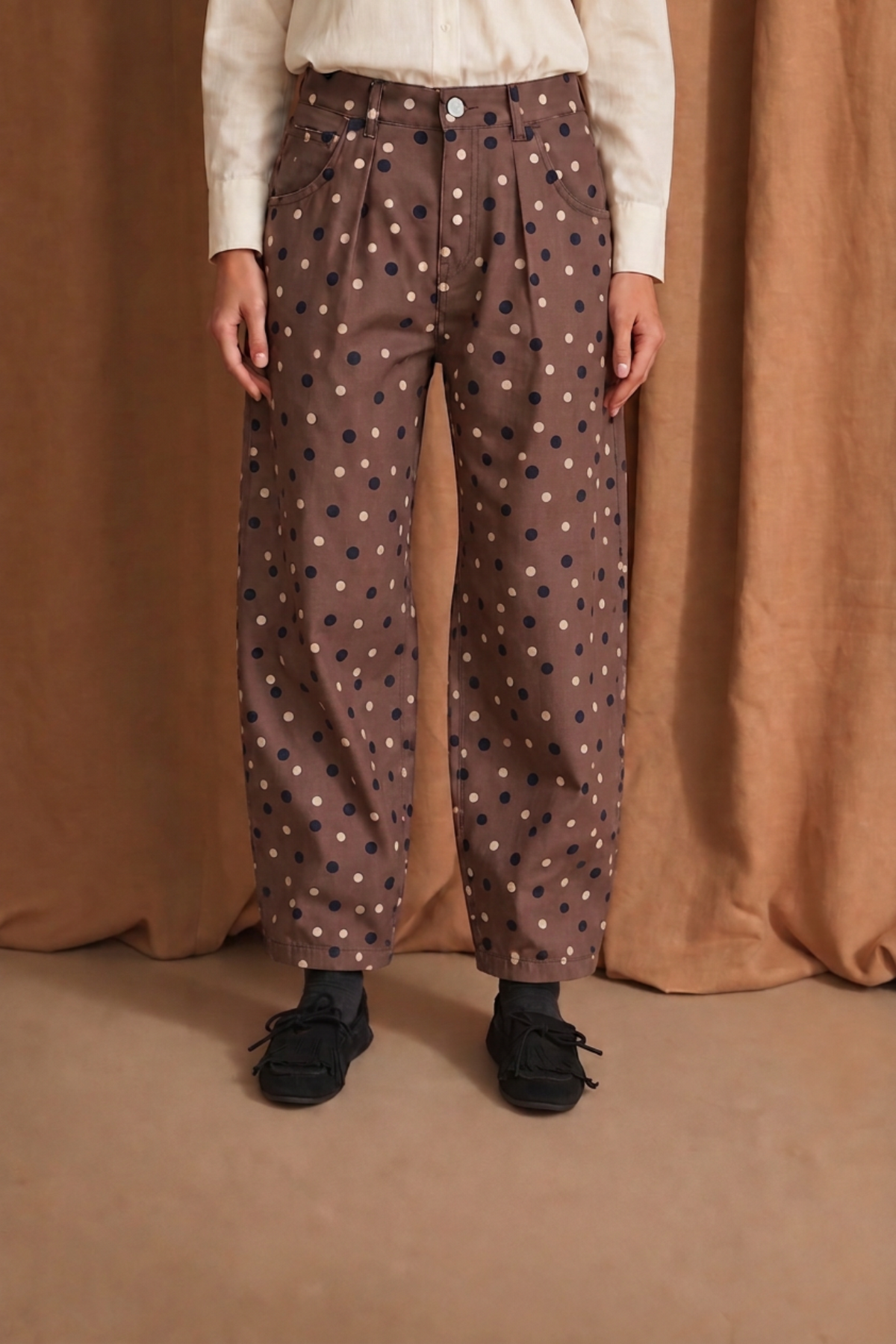 JEANS BOYFRIEND LUNAR MARRON