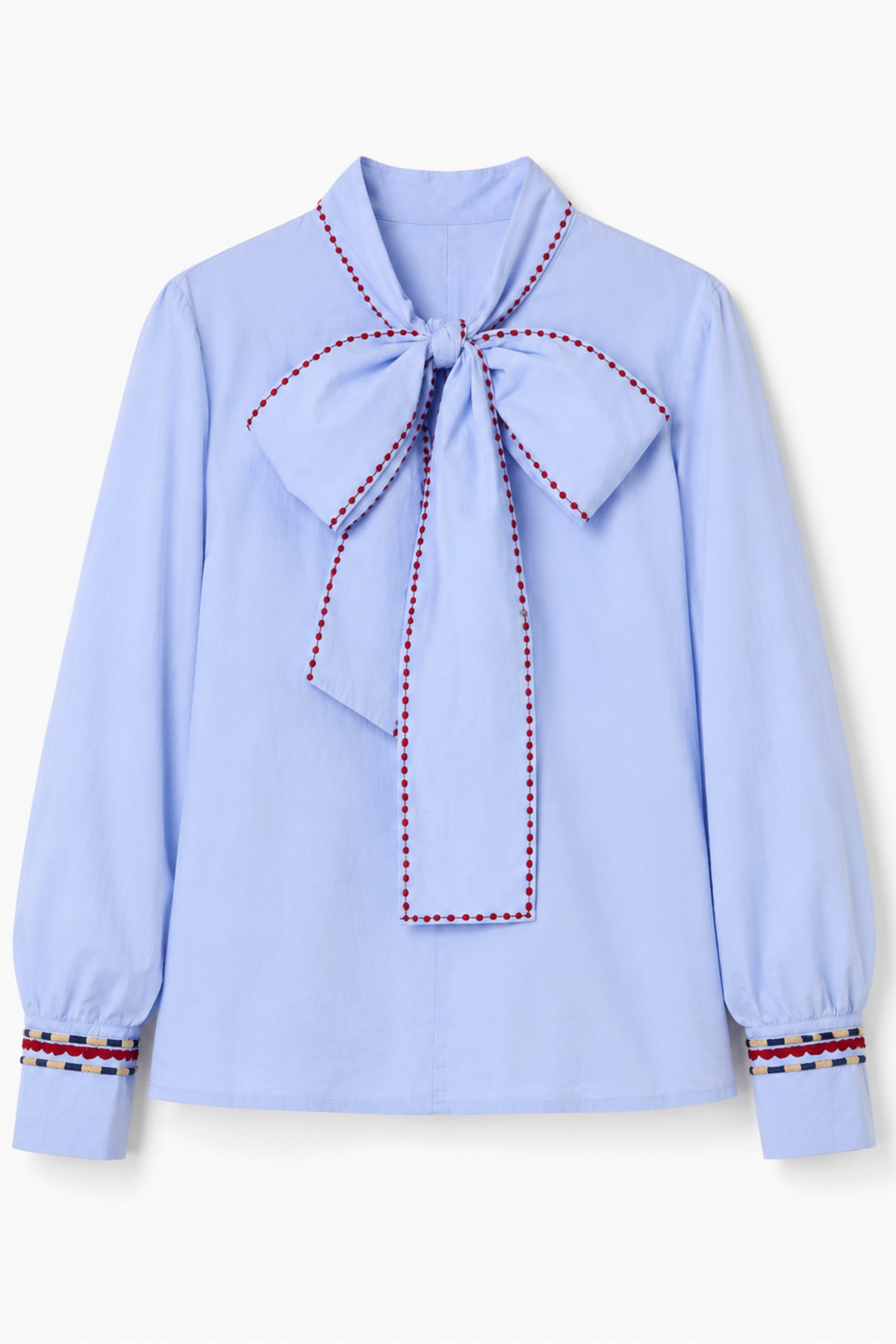 BLUSA LUCIANA POPELIN AZUL
