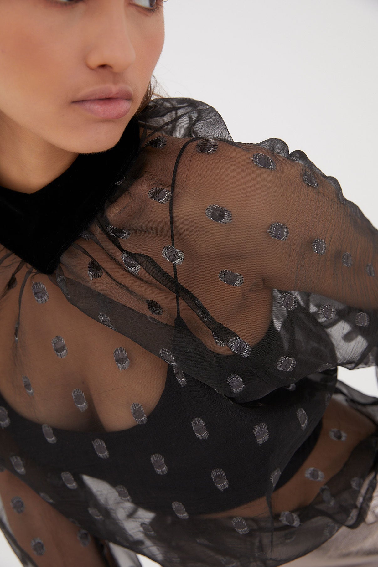 LALI PLUMETI SILVER BLOUSE