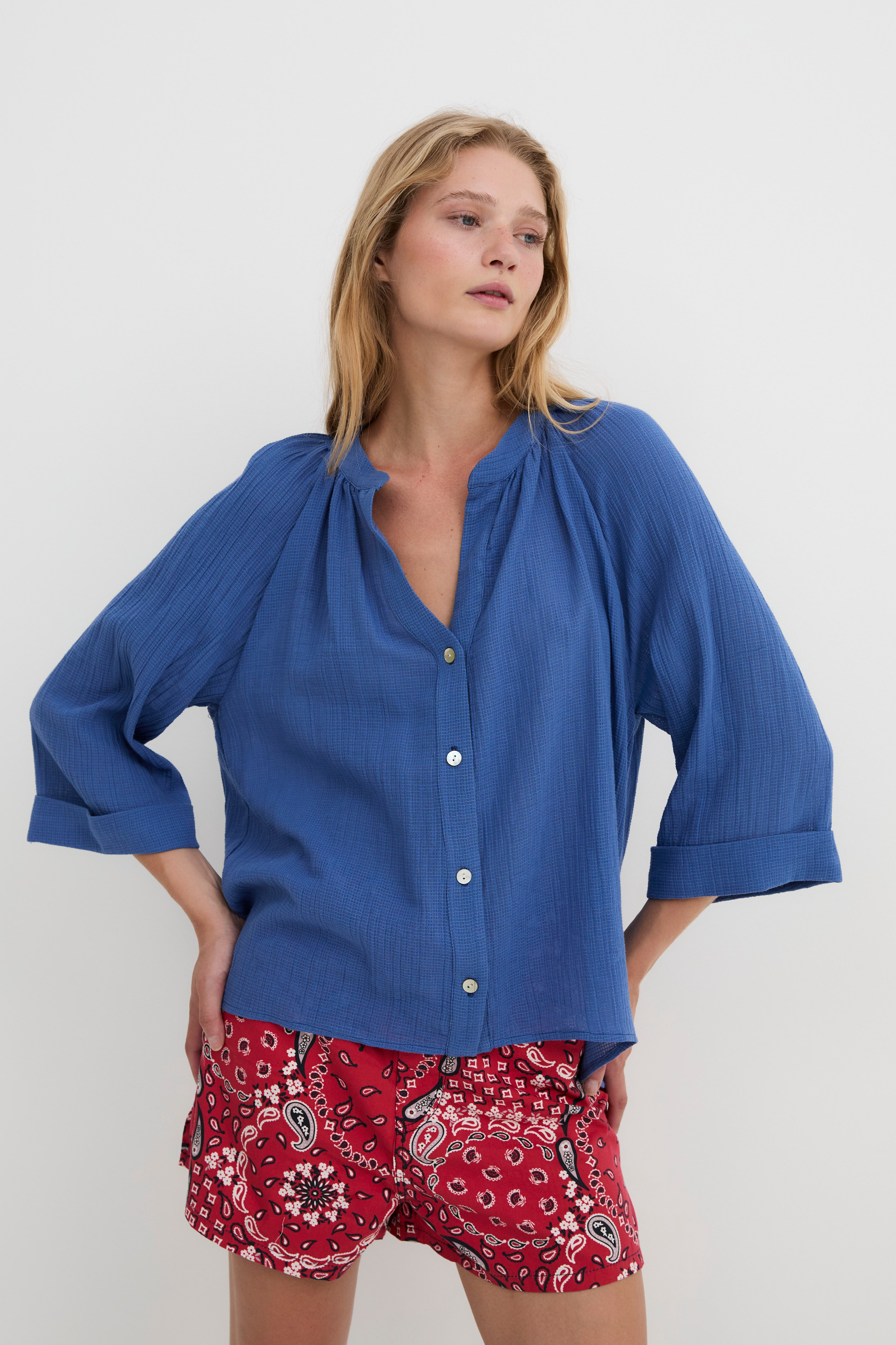 BLUSA MOLLI ARRUGUILLA AZUL